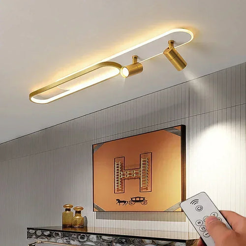 plafonnier moderne à leds avec projecteur pour décoration maison