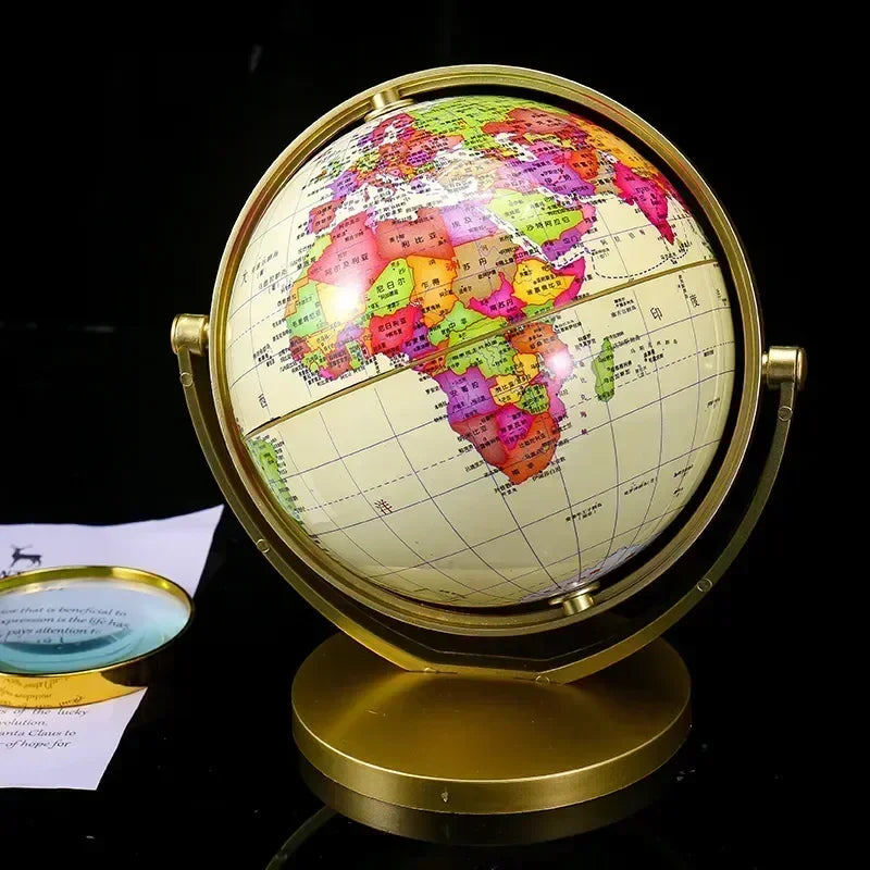 globe terrestre rétro haute définition pour étudiants éducatif rotatif - vue 5 sur 6