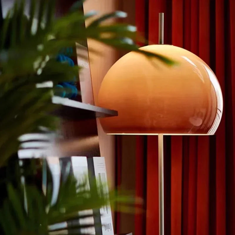 lampe à poser rétro en verre dégradé style bauhaus - vue 2 sur 7