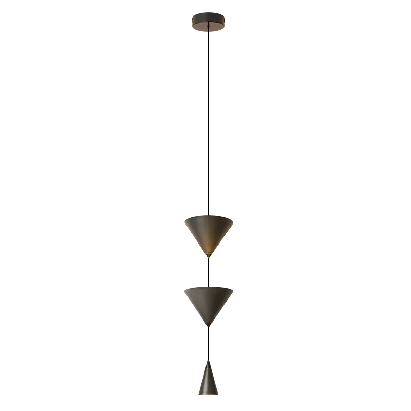 SANDYHA minimaliste noir blanc chevet suspension moderne Restaurant maison Led salon salle à manger Bar comptoir lampe conique - vue 6 sur 8