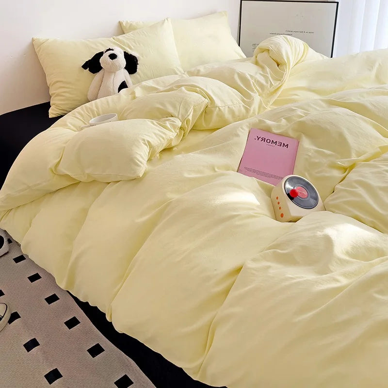 housse de couette simple en coton doux et respirant