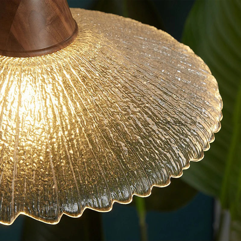 lustre suspension en laiton et verre pour décoration intérieure - vue 6 sur 8