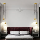 lustre en cuivre simple projecteur suspendu atmosphère lumineuse