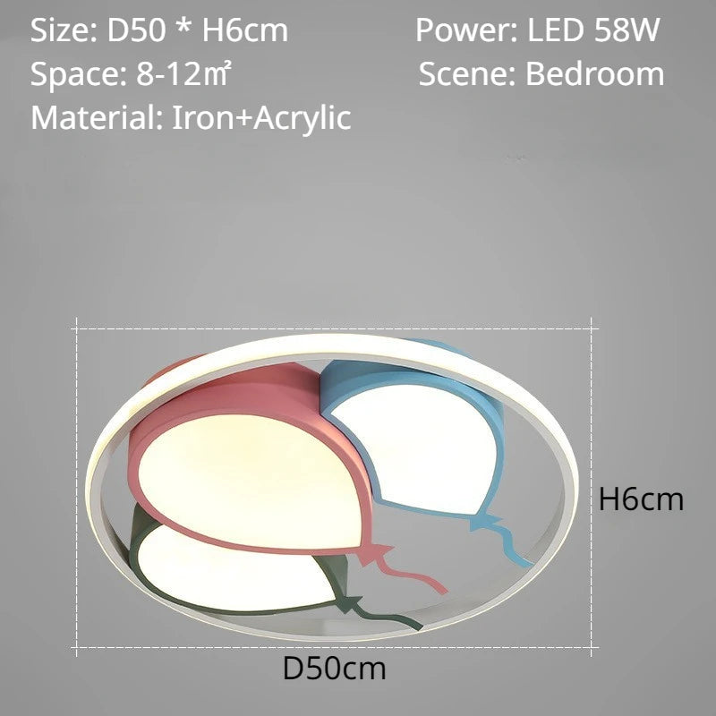 plafonnier led nordique ballon pour décoration chambre enfant - vue 7 sur 8