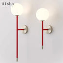 Minimalist Nordic wall light with creative pole