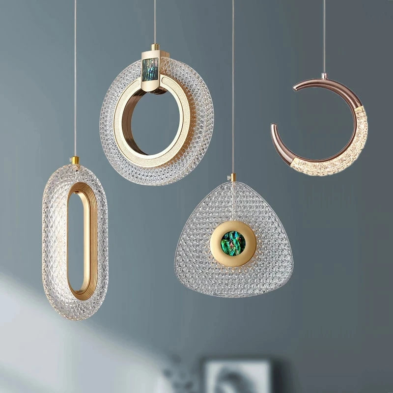 lustre moderne en cristal géométrique pour décoration intérieure - vue 3 sur 10