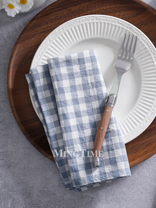 Serviette de table vichy coton style campagne reutilisable