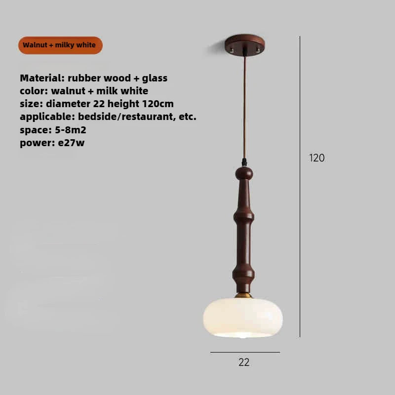 suspension en bois d'hévéa et verre pour intérieur moderne - vue 10 sur 10