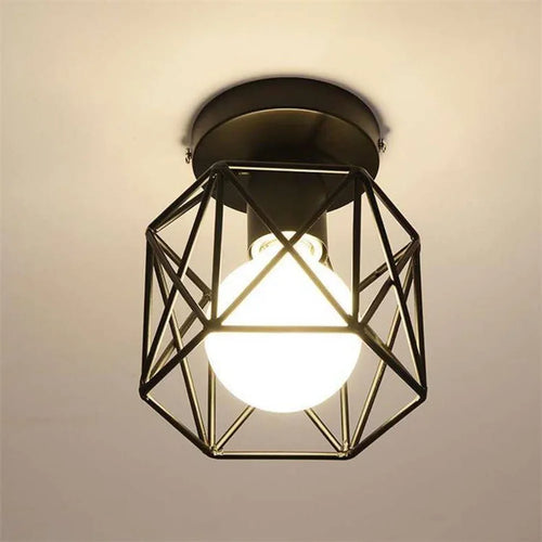 Plafonnier en métal lustre moderne haute luminosité porche lampe d'entrée lampe de plafond à économie d'énergie pour salon chambre - vue 25 sur 24