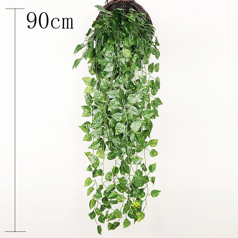 jardinière murale en rotin et osier fait main pour plantes - vue 8 sur 28