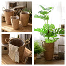 Grass Woven Flower Basket Planter, Plants Weaving Basket, Vase for Home Decor, Seagrass Flowerpot, Bride Dried Flowers Wine