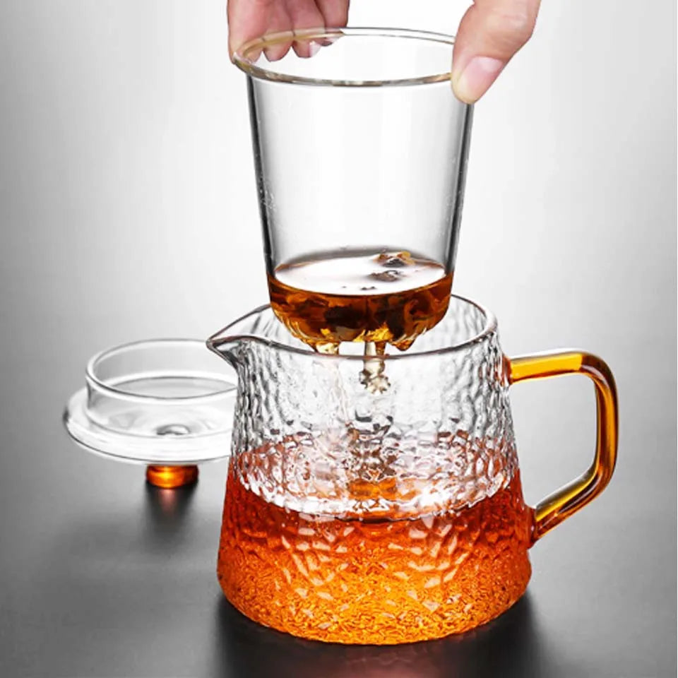 Théière japonaise verre borosilicate avec infuseur intégré - vue 3 sur 7