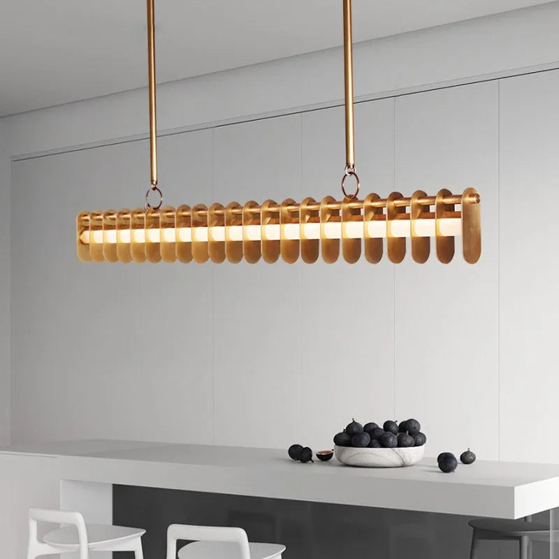 lustre led long minimaliste post-moderne pour restaurant bar bureau - vue 5 sur 8