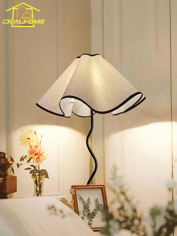lampadaire moderne en tissu à motif floral nordique