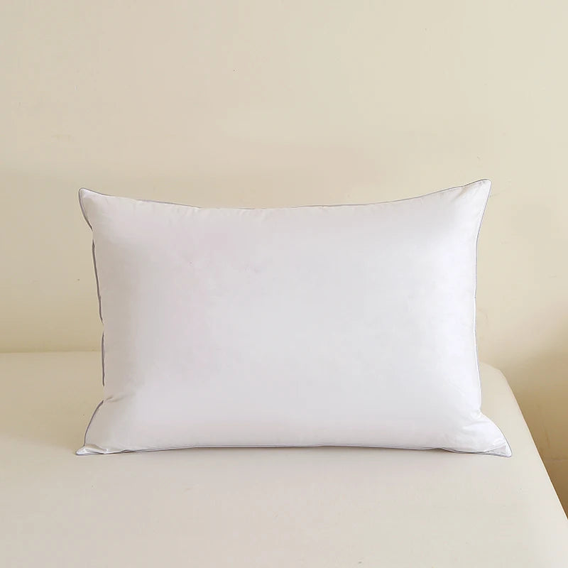 1 piece pillow,8 sizes, 100% cotton, white goose feather bed soft pillow - vue 3 sur 7