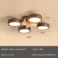 lustre moderne nordique design en bois pour intérieur contemporain