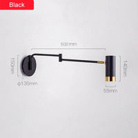 applique murale led modernes avec interrupteur tactile réglables