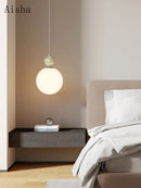 Minimalist romantic glass pendant light with eye protection decorative