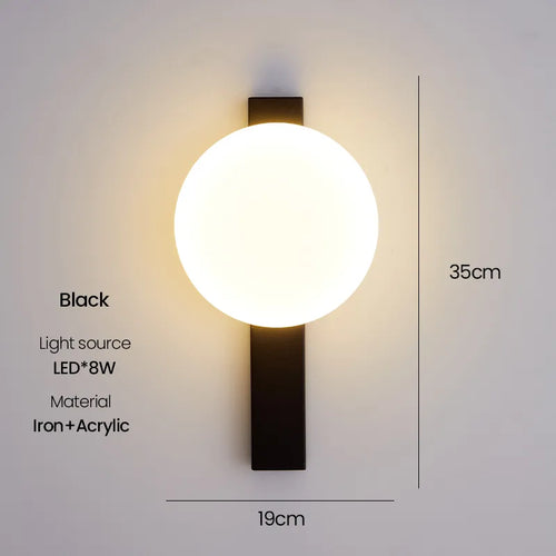 Applique murale boule LED moderne