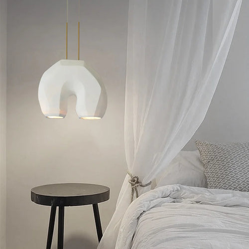 lustre moderne en forme de u design en résine pour éclairage d'étude
