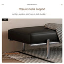 Stainless Steel Shoe Changing Bench, Long Stool, Italian Minimalist Leather, Bed-End Seat, Light, Luxury