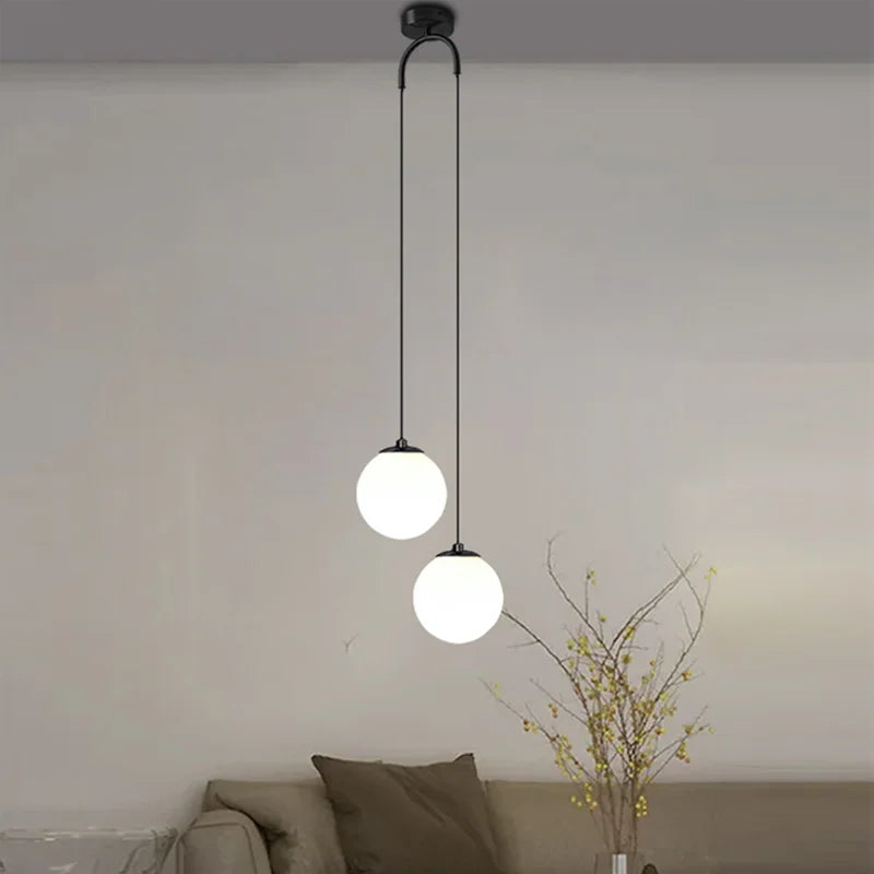 Suspension LED en verre moderne nordique pour salle à manger chambre lustre en or luminaires intérieur Restaurant Bar décor lampe suspendue - vue 9 sur 9
