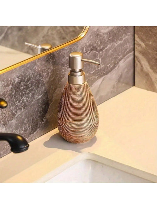 Creative Retro Style Ceramic Push-Type Soap Dispenser With Pump, Hand Soap Bottle, Suitable For Bathrooms Kitchens And Toilets - vue 12 sur 11
