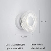 Italy Horn Design Iron Mesh Aisle Lamp Sconce Corridor Ceiling Bedroom TV Backdrop Ceramic Head LED Home Decor Wall Lighing
