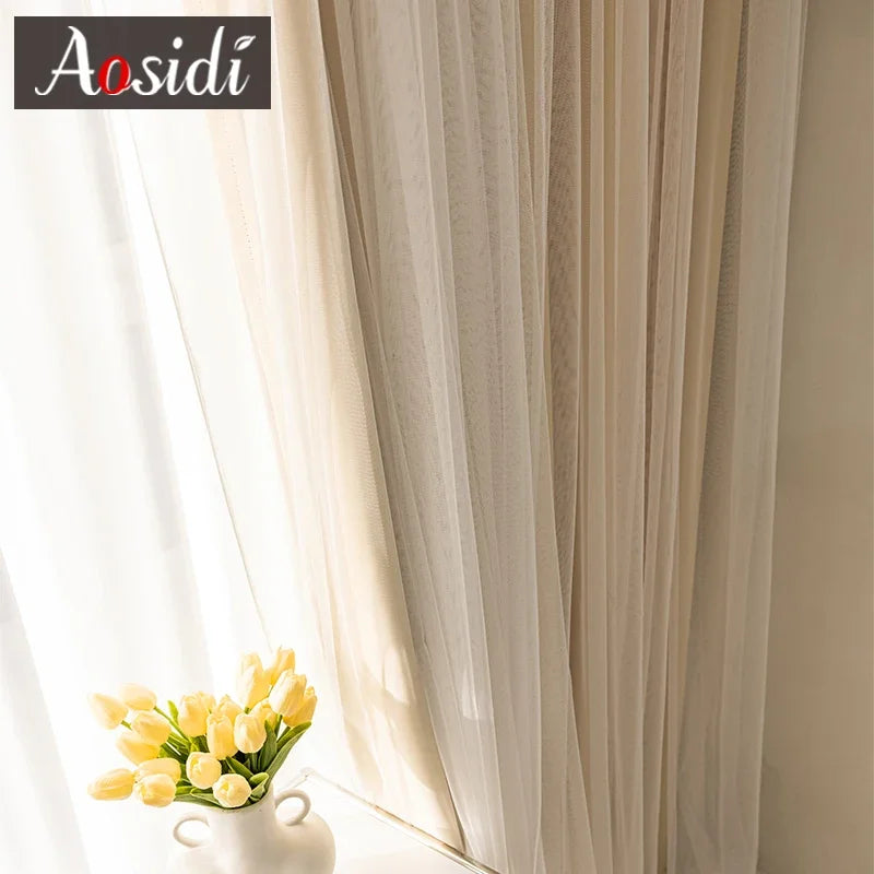 Rideau occultant double couche style japonais pour chambre - vue 4 sur 7
