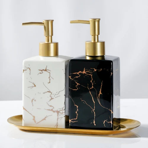 bouteille en céramique pour désinfectant et gel douche - vue 20 sur 26