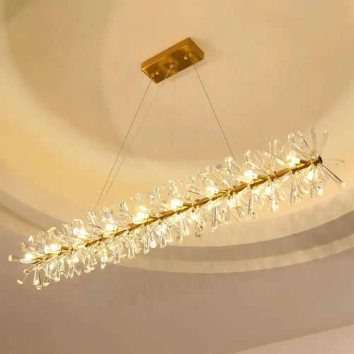 Lustre en cristal de fleur moderne Suspension lustres LED de luxe pour salon 60 80 100 cm anneaux suspendus suspension