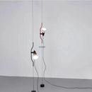 Italian minimalist adjustable height decorative floor chandelier