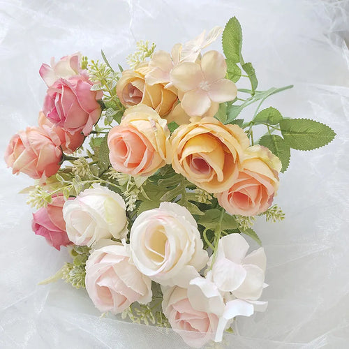 bouquet de pivoines artificielles rétro pour décoration de mariage - vue 2 sur 10
