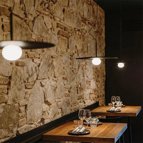 suspension tempo design en verre pour espace moderne - vue 2 sur 9