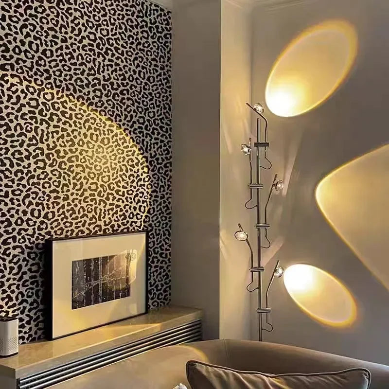 lampe de sol décorative luxe à projection dombres crépuscule et aube - vue 4 sur 9