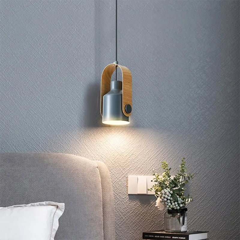 Nordique LED Suspension Lumière Macaron Fer Suspension Pour Chambre Salon Étude Chevet Salle À Manger Luminaire Lustre - vue 4 sur 12