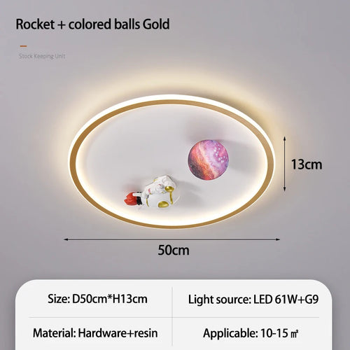 SANDYHA moderne espace planète plafonnier lampe de dessin animé chambre d'enfants Lampa Sufitowa Techo Plafonnier lampara Colgantes Para - vue 11 sur 16