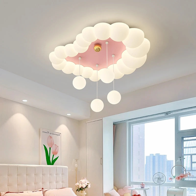 plafonnier nuage moderne pour chambre d'enfant et salon - vue 4 sur 10