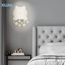 applique murale ours blanc lumière étoile lune pour enfants