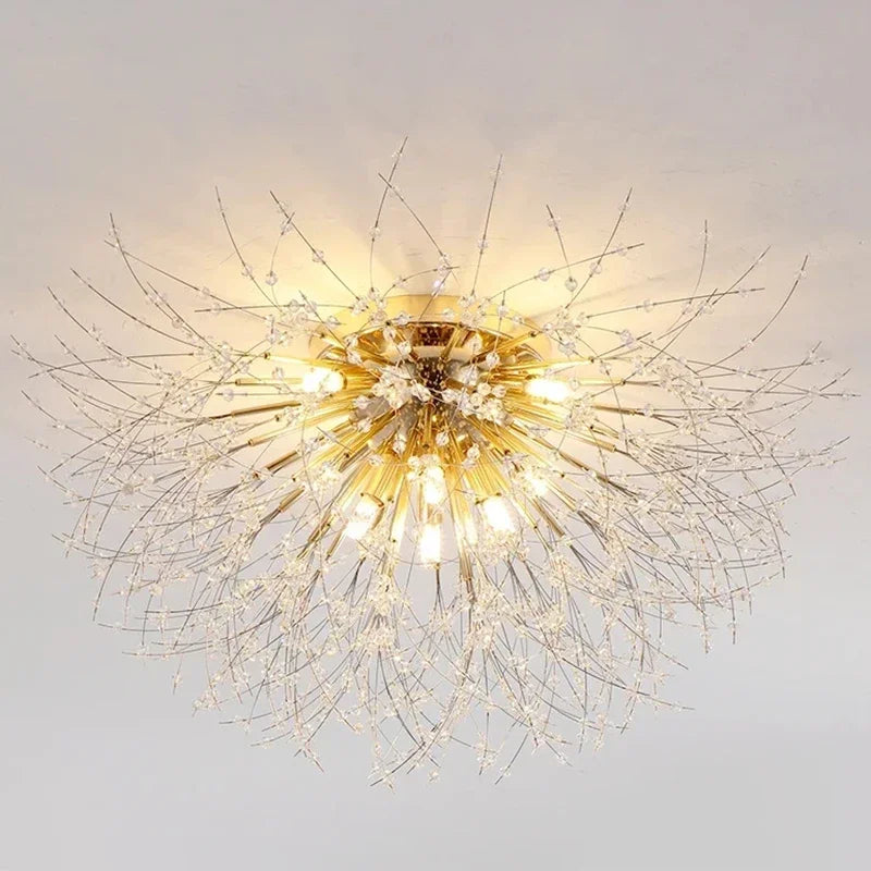 Modern Dandelion Crystal Pendant, Living Room, Dining Room, Bedroom Ceiling Light, Room Light, Fireball Decorative Light - vue 1 sur 12