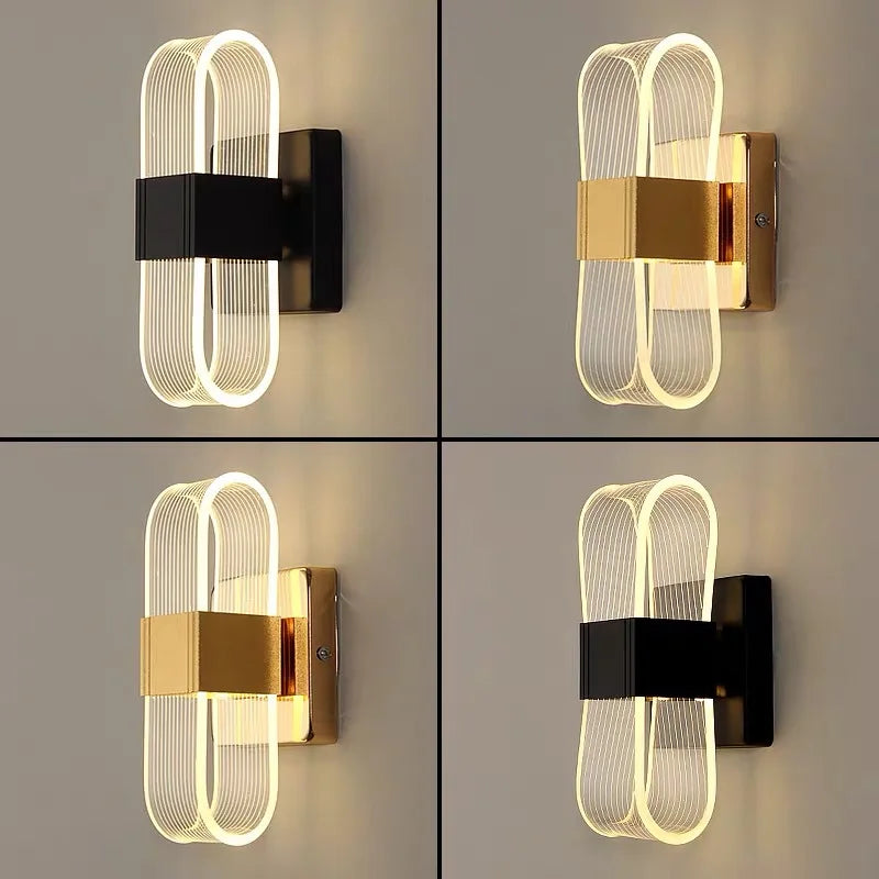 applique murale moderne en acrylique pour décoration intérieure à led - vue 6 sur 21