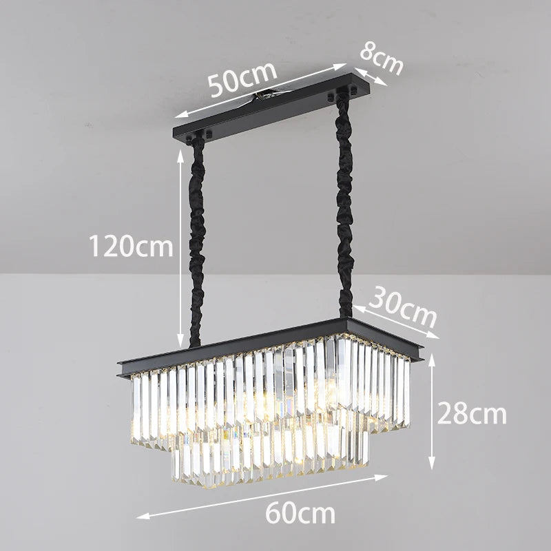 lustre suspendu en cristal luxe avec lampes rondes en fer doré - vue 5 sur 7
