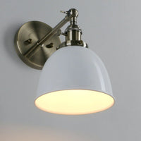 Iron wall lamp, Edison antique wall lamp, semi-circular corridor, staircase, living room, bedroom LED light, black and white