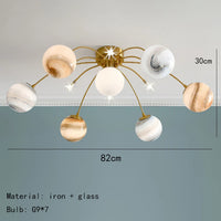 suspension planète art déco pour enfants luminaires suspendus en métal