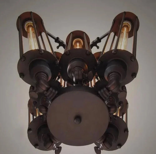 lustre moderne suspension grandes lampes créatives noir