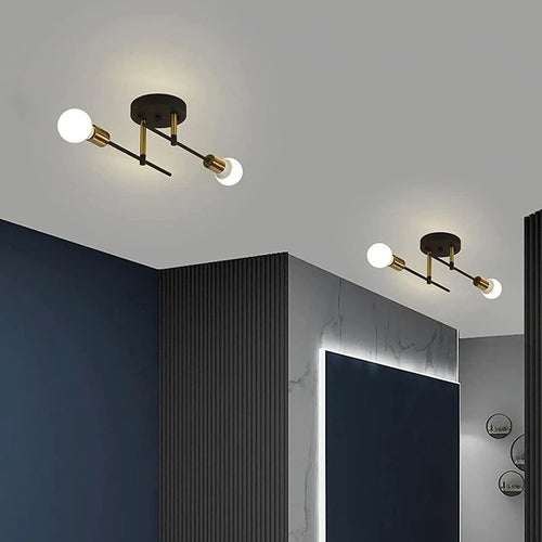 Nordic American minimalist dome ceiling light creative iron - vue 5 sur 7