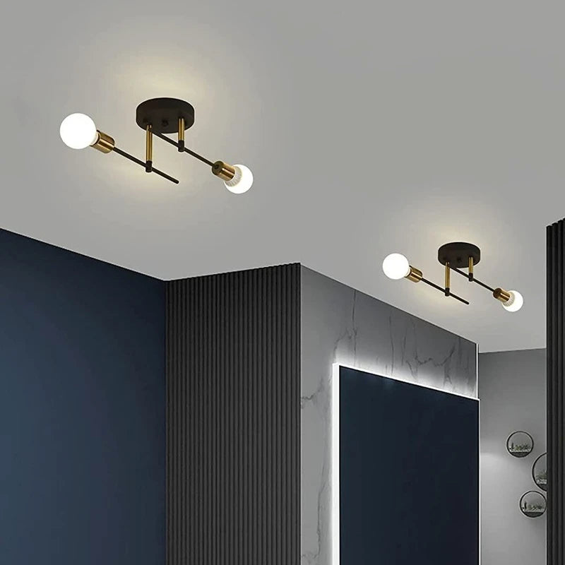 Nordic American minimalist dome ceiling light creative iron - vue 4 sur 7