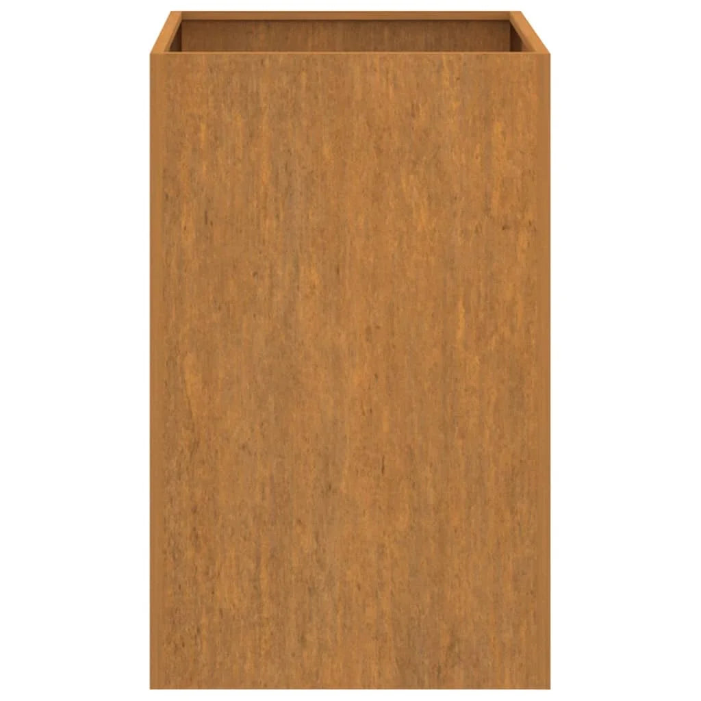 Rusty planter 52x48x75 cm corten Steel, Artefact balcony garden vegetable garden vegetable plantation box outdoor terrace garden flower Pot - vue 6 sur 6