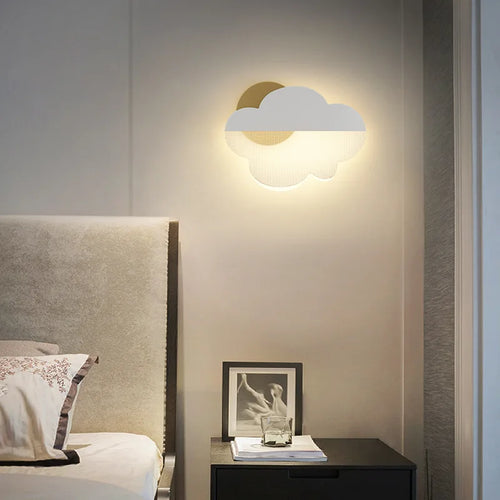 applique murale led en acrylique forme nuage pour chambre d'enfant