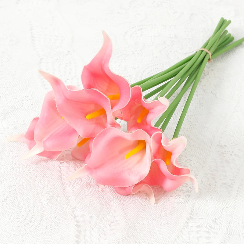 lot de fleurs artificielles lys calla pour mariage et décoration florale - vue 16 sur 23